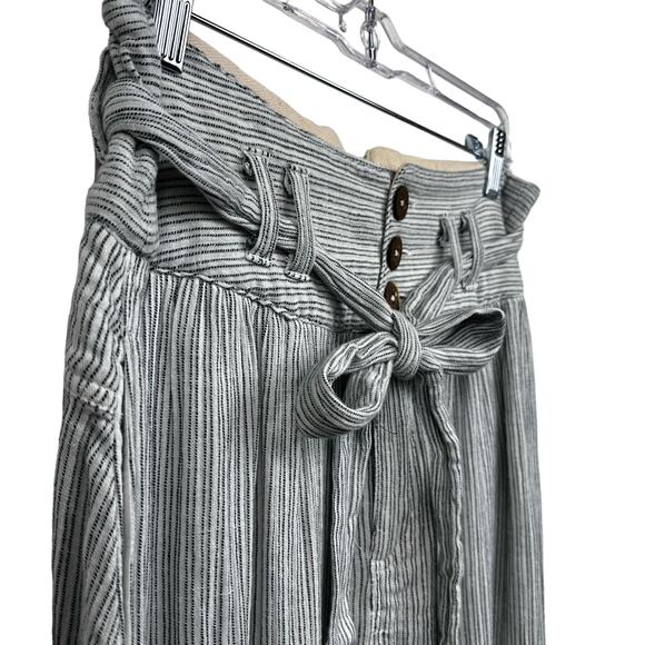 Free People Rumors pants white gray striped yarn died size 0 high waist harem - Picture 8 of 16